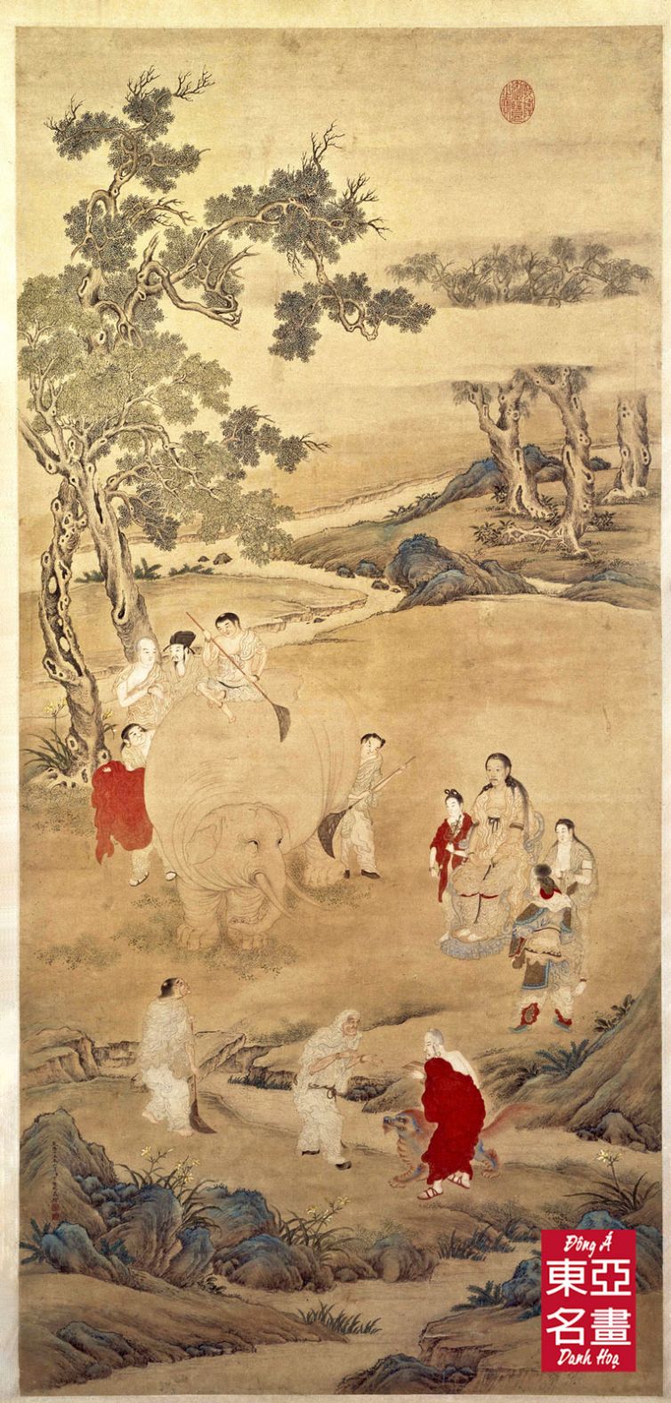 Càn Long Hoàng Đế Tiển Tượng Đồ – Đinh Quan Bằng (Thanh triều)
