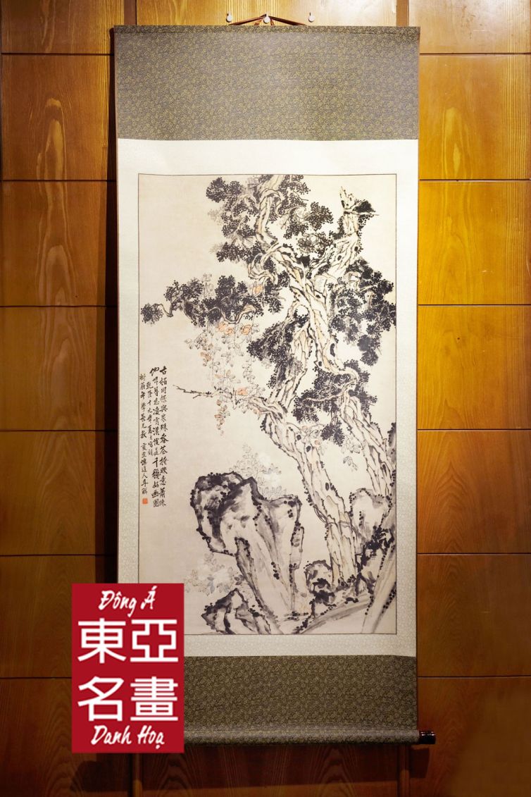 Cổ Bách Lăng Tiêu Đồ – Lý Thiện (1686 – 1762) – KT 69×165 cm