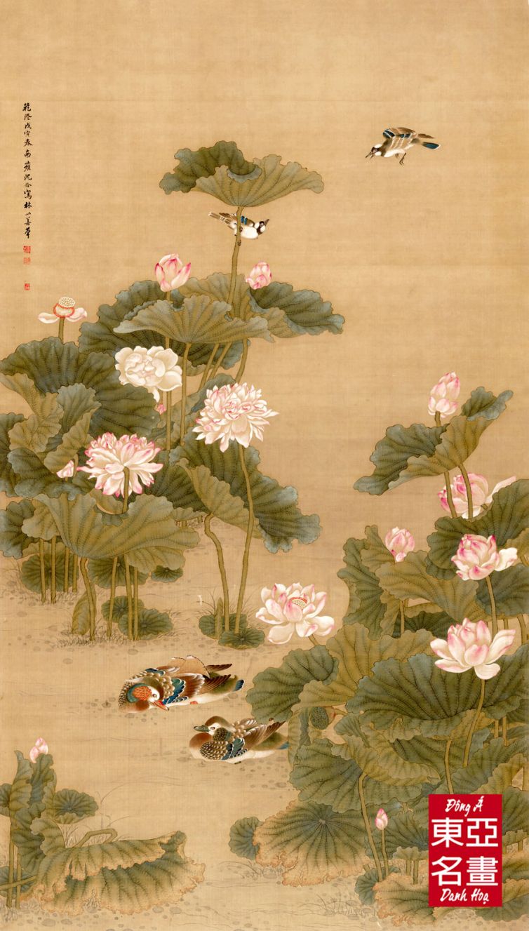 Hà Đường Uyên Ương Đồ – Thẩm Thuyên (Thanh triều)