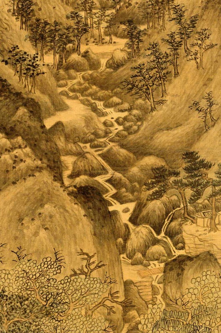 Hạ Sơn Cao Ẩn Đồ – Vương Mông (Nguyên triều)