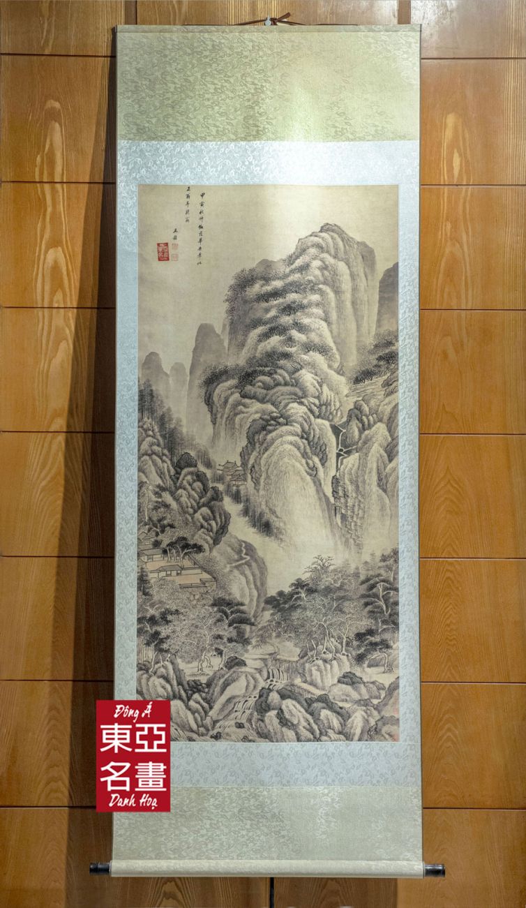 Phỏng Phạm Khoan Sơn Thủy Đồ – Vương Giám – KT 50×124 cm