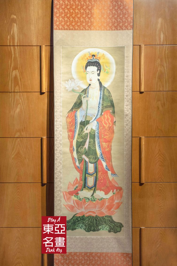 Quan Âm – Tranh Dân Gian Hàng Trống Việt Nam – KT 50×181 cm