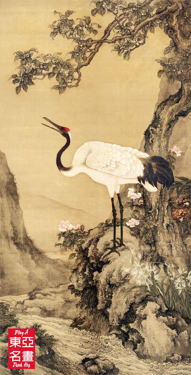 Quế Hạc Đồ – Thẩm Thuyên (Thanh triều)