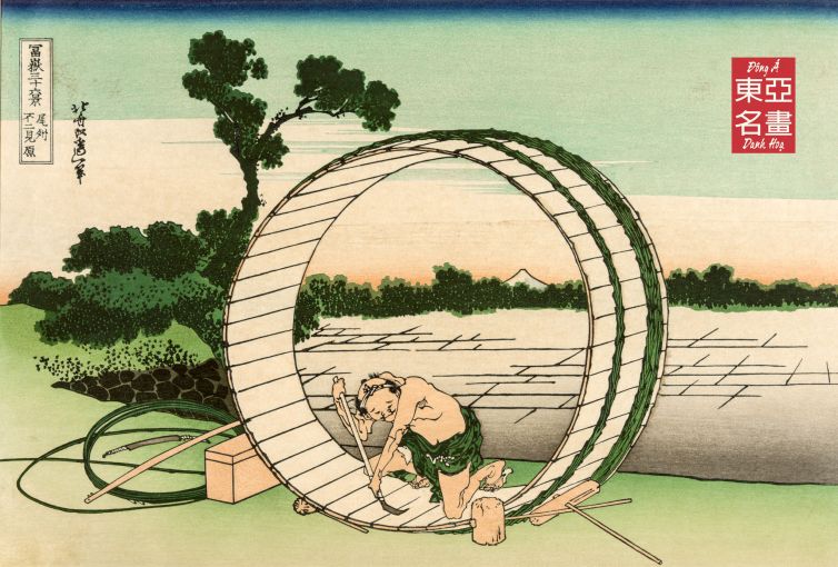 09. Núi Phú Sĩ Nhìn Từ Cánh Đồng Owari – Katsushika Hokusai
