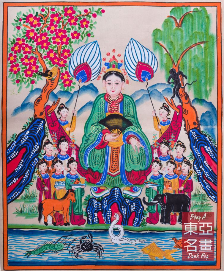 Tranh Sơn Trang – Mẫu Thượng Ngàn (2) – Nghệ nhân Lê Đình Nghiên