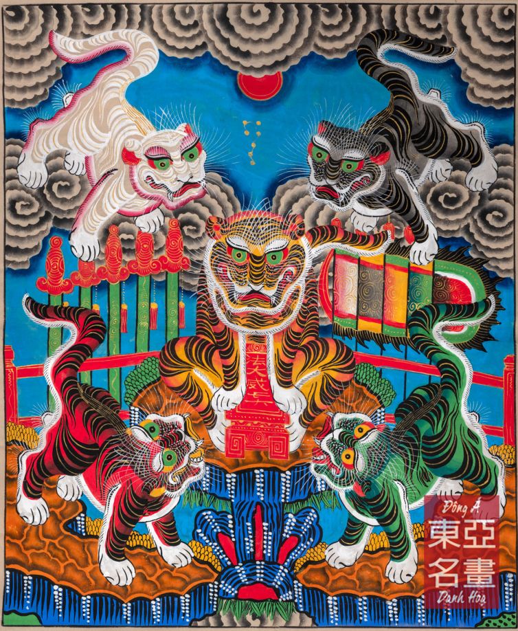 Tranh Ngũ Hổ – Nghệ nhân Lê Đình Nghiên