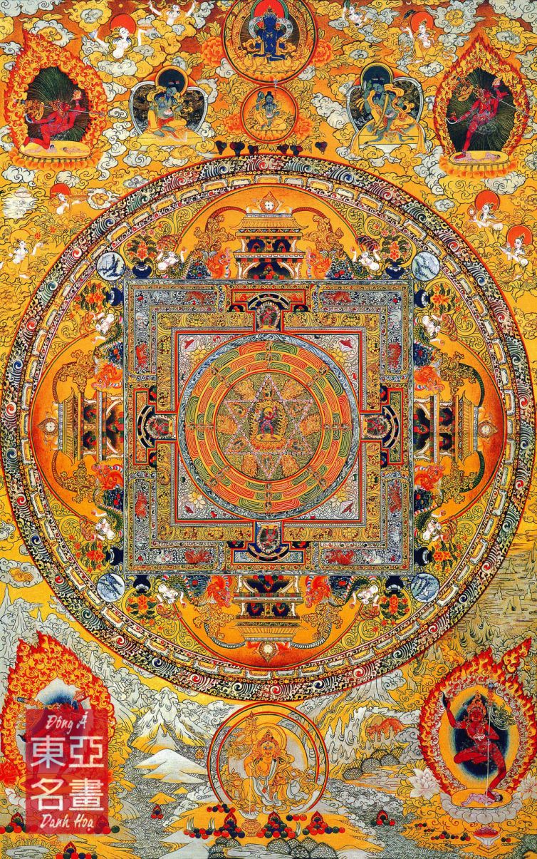 Thangka Mandala – Không hành mẫu đàm thành (Mã số: MDL12)