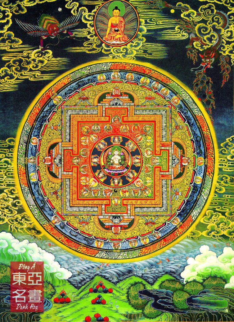 Thangka Mandala – Văn Thù Đàm Thành (Mã số: MDL16)