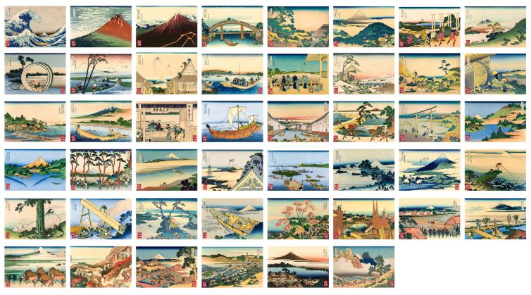 Toàn bộ tranh 36 Cảnh núi Phú Sỹ (46 tranh đầy đủ)