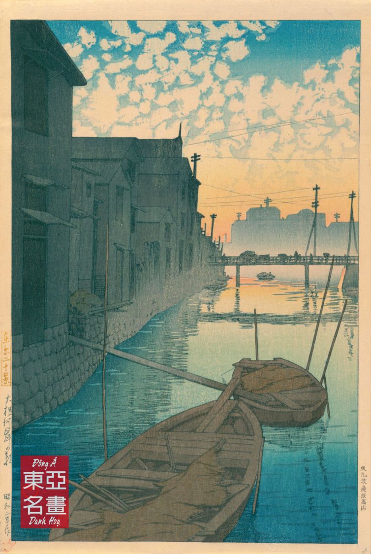 11. Buổi sáng trên bến tàu Daikon (Daikongashi no asa) 1927 – Kawase Hasui