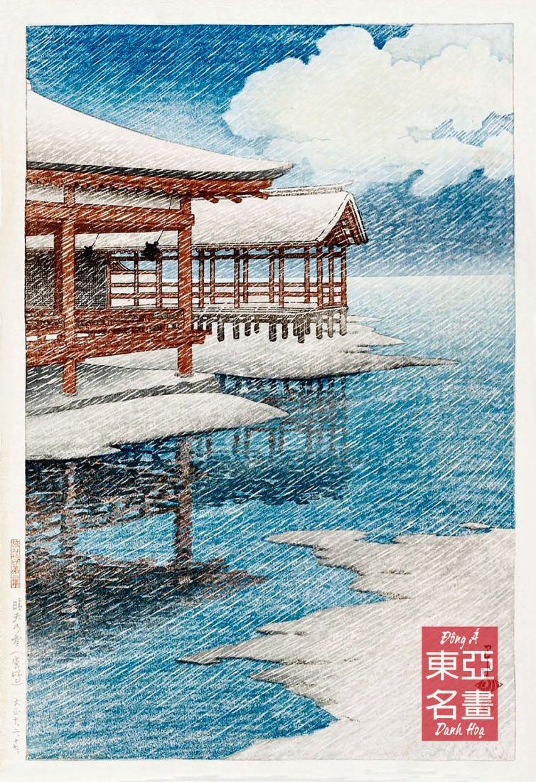 02. Tuyết rơi ở Miyajima (Seiten no yuki [Miyajima]) 1921 – Kawase Hasui