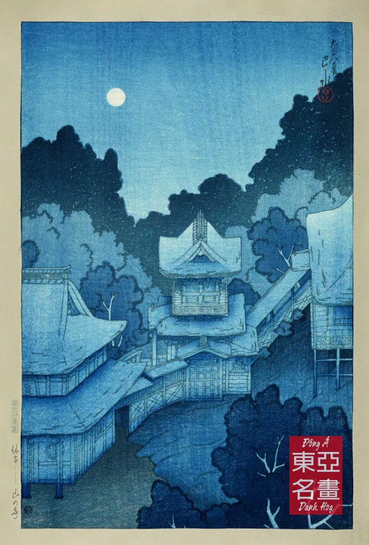14. Chùa núi ở Sendai (Sendai yama no tera) 1919 – Kawase Hasui