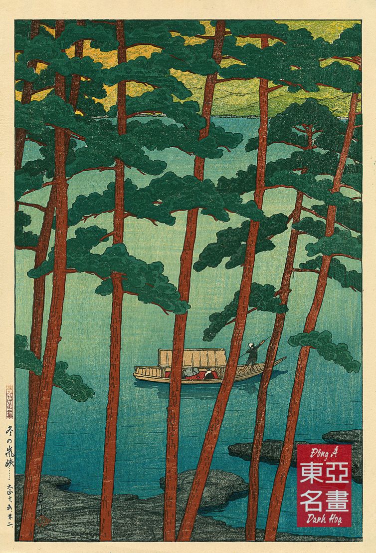12. Mùa đông ở dãy Arashi (Fuyu no Arashikyo) 1921 – Kawase Hasui