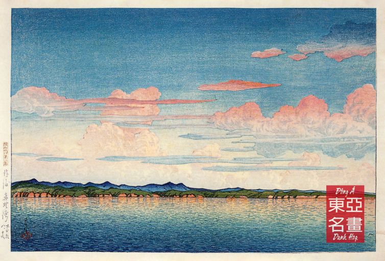 25. Vịnh Mano Bay, đảo Sado (Sado Manowan) 1921 – Kawase Hasui